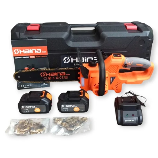 Haina Akkumulátoros Mini Láncfűrész 2db Akkumulátorral 62V 12 col HM-6825