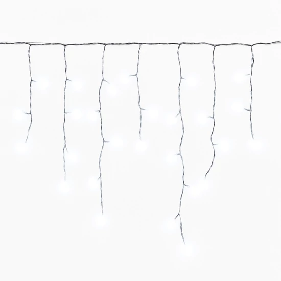 LED jégcsap füzér 300 LED, 19 m – hidegfehér villogó fény MAD302