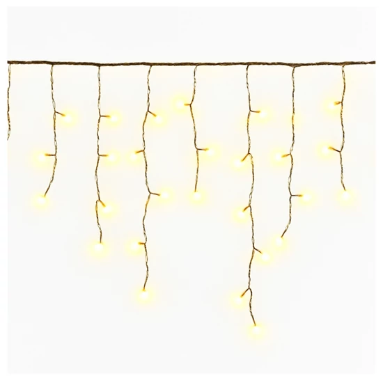 LED jégcsap füzér 300 LED, 19m  – melegfehér villogó fény MAD303