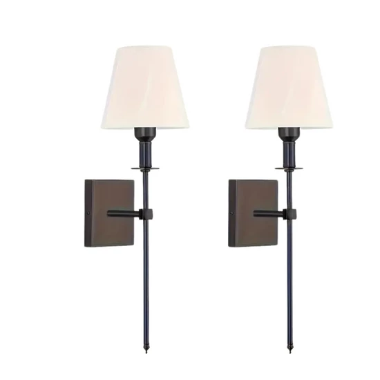 Klasszikus stílusú fali lámpa szett – 2 darab fekete YC1959034