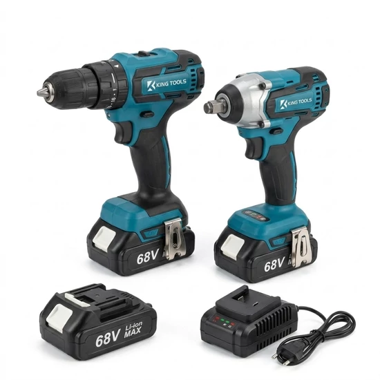 King Tools Professzionális Akkumulátoros Szerszámkészlet Kofferben KT-9002