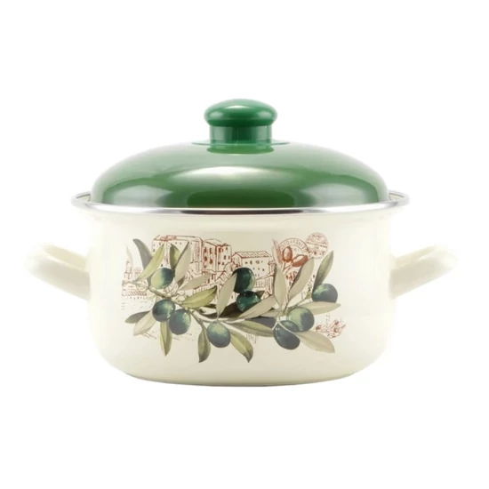 Perfect Home Oliva Zománcozott lábas 18 cm+fedő 14827