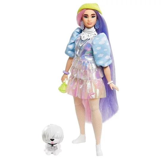 Mattel Barbie Extra csillogó megjelenésű baba kiskutyával 421891