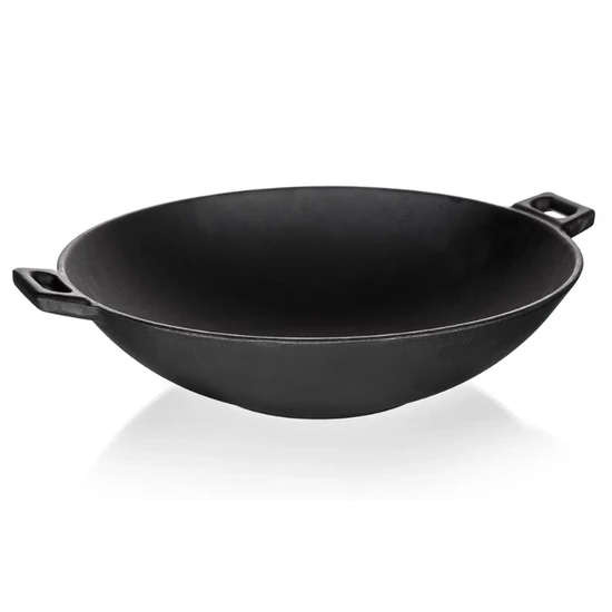 EXCELLENT öntöttvas wok serpenyő, 36,5 cm – fekete 287606