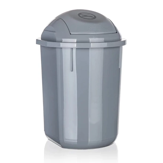 Billenőfedeles szemetes – 22 l, szürke 267422