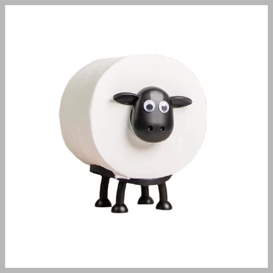 Bárány WC-papír tartó – 3D nyomtatott, önálló fürdőszobai dekoráció JQ977257