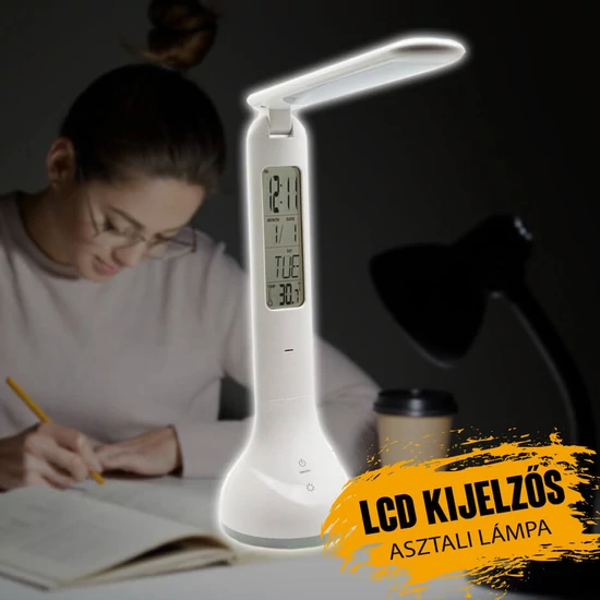 LED asztali lámpa LCD kijelzővel