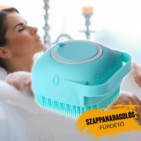 Szilikon szappan adagolós, masszázs fürdőkefe