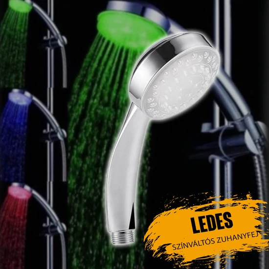 RGB ledes kézi zuhanyfej