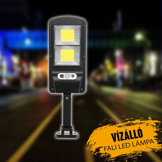 Szolár fali LED lámpa távirányítóval - 2108