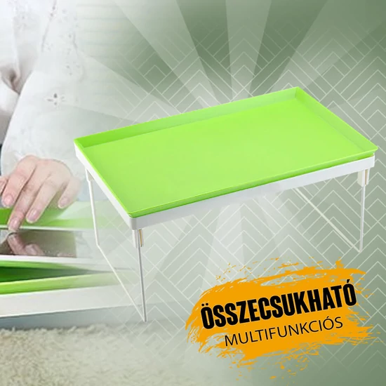 Összecsukható multifunkcionális laptop asztal levehető tálcával