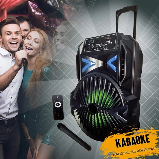 Gurulós karaoke hangfal mikrofonnal LIGE-1757