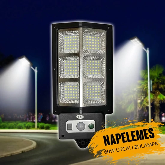 60W napelemes kültéri lámpa T936B