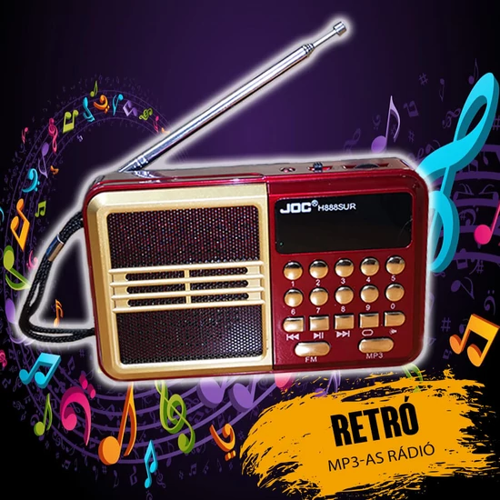 Retró rádió Joc H888SUR