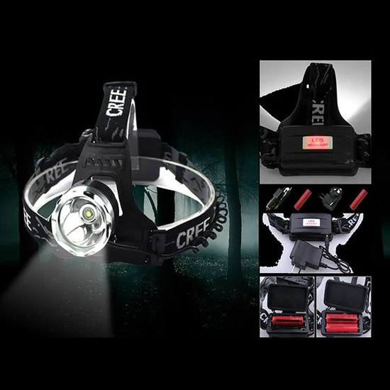 Akkumulátoros-ledes fejlámpa