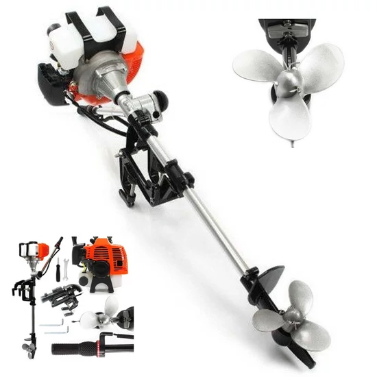 KrafTech Benzinmotoros csónakmotor 6,5 lóerő és 73cc KT/SSZ-680X