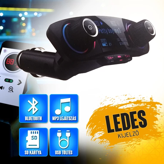 Bluetooth-os FM transzmitter BT06